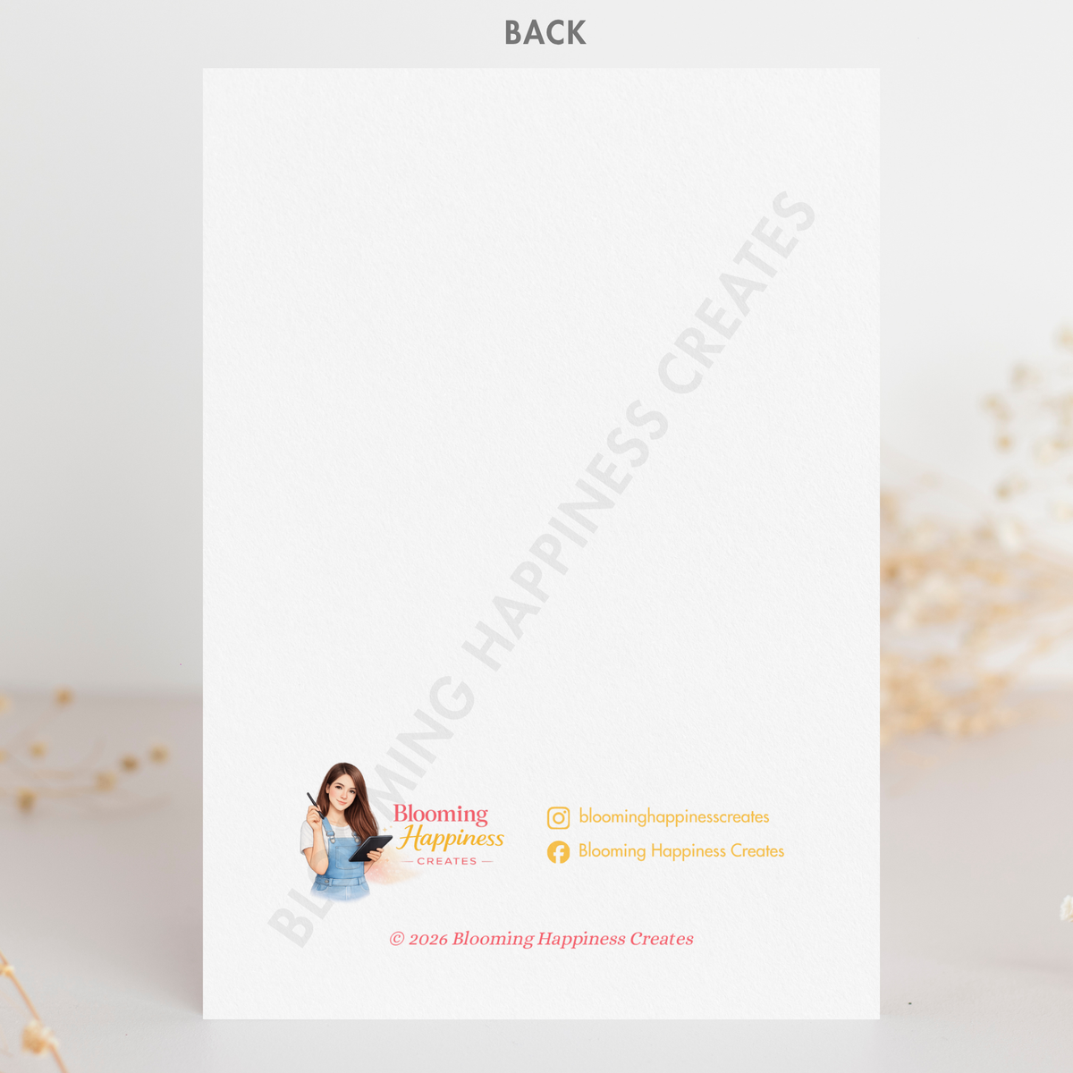 Personalised Get Well Soon Card – Custom Name | Handmade 5x7 Greeting Card with Envelope