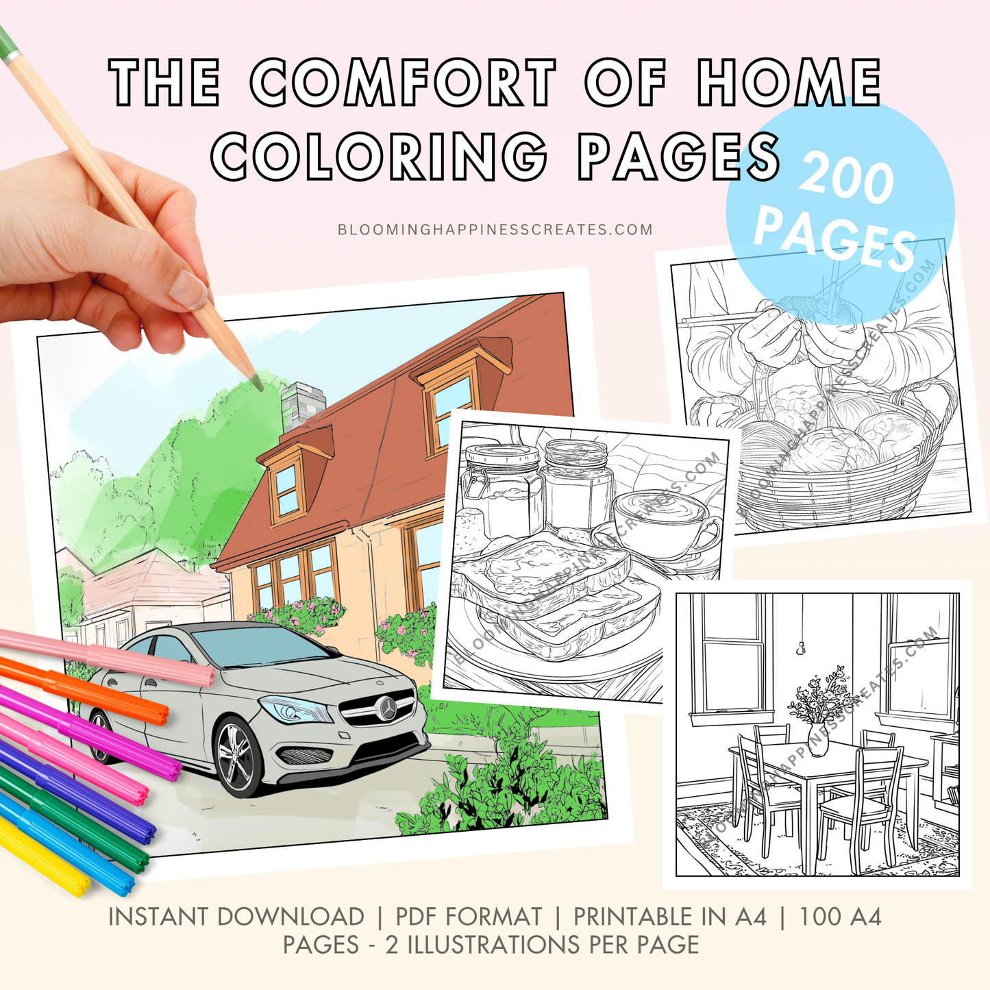 The Comfort of Home | 200 Printable Coloring Pages
