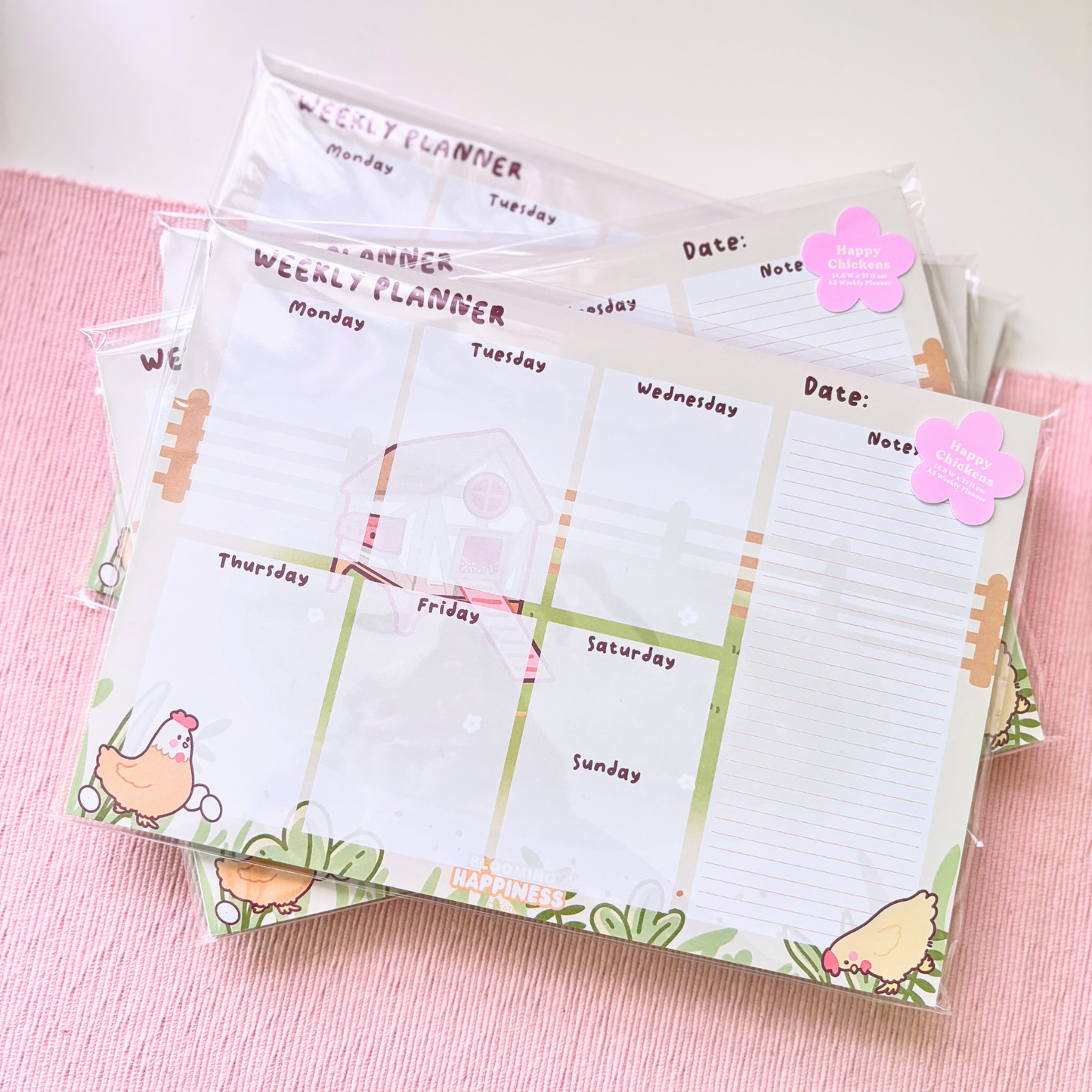 A5 Weekly Planner | Happy Chickens