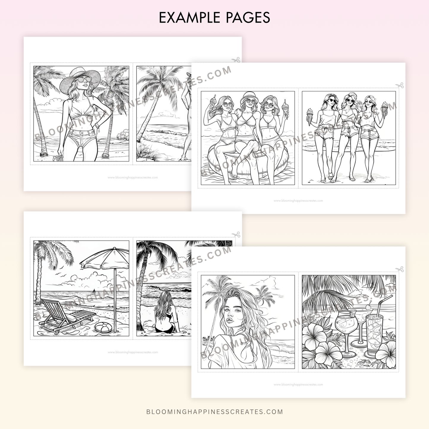 Island Girls | 44 Printable Coloring Pages