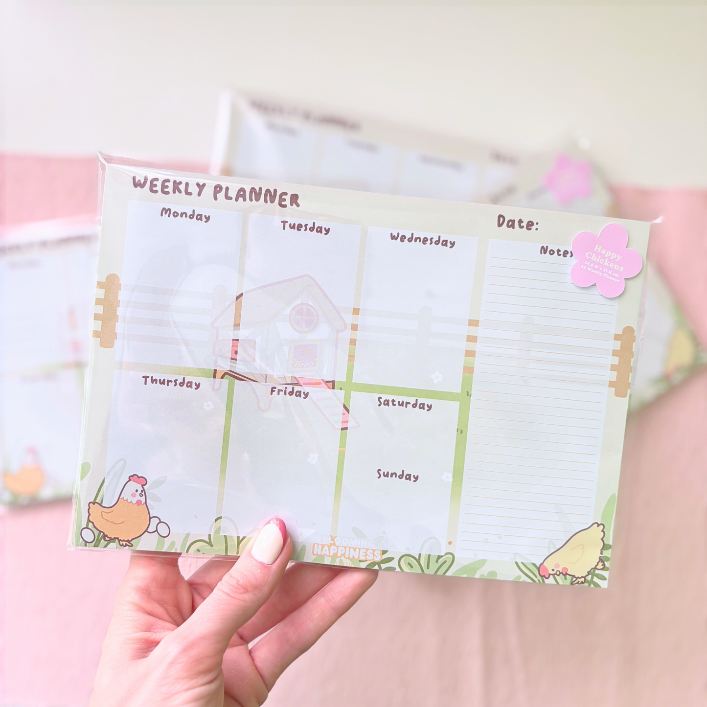 A5 Weekly Planner | Happy Chickens