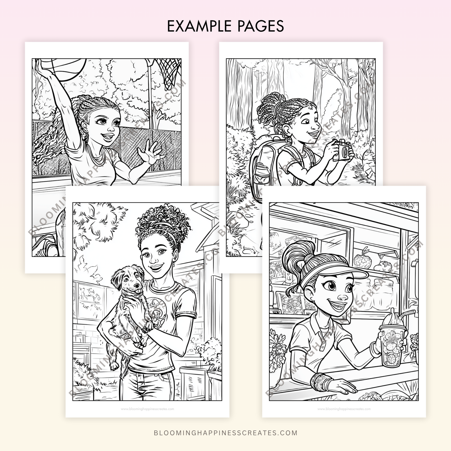 Afro-American Girls | 200 Printable Coloring Pages