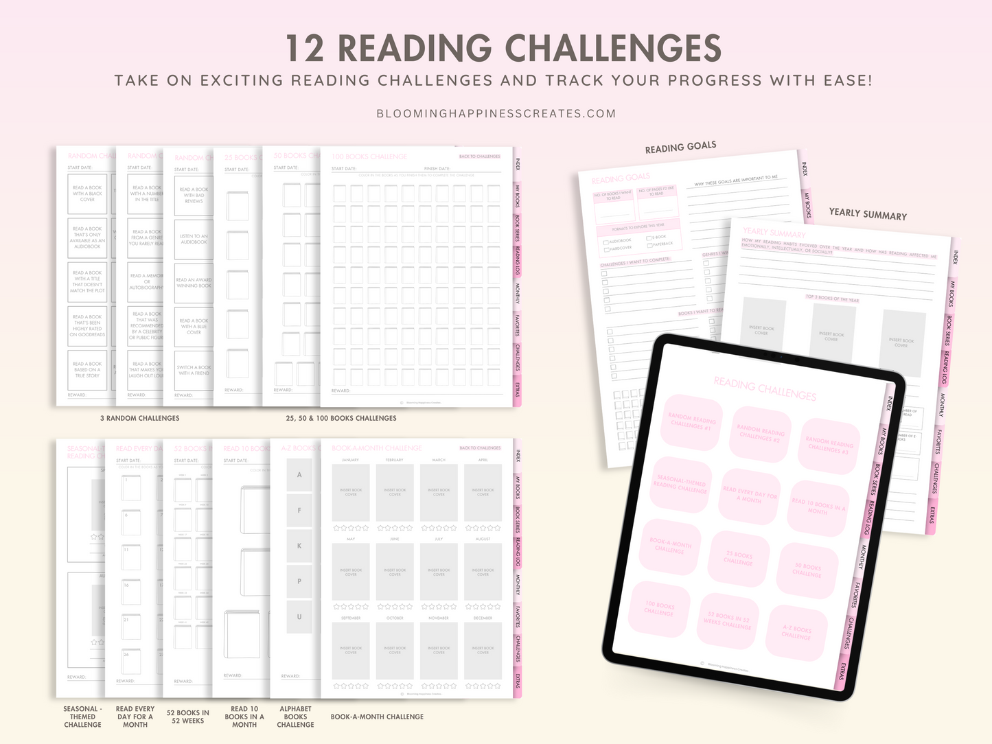 Ultimate Digital Reading Journal , Digital Reading Journal , Book Tracker, Portrait Reading Journal, Reading Journal, Log for Goodnotes