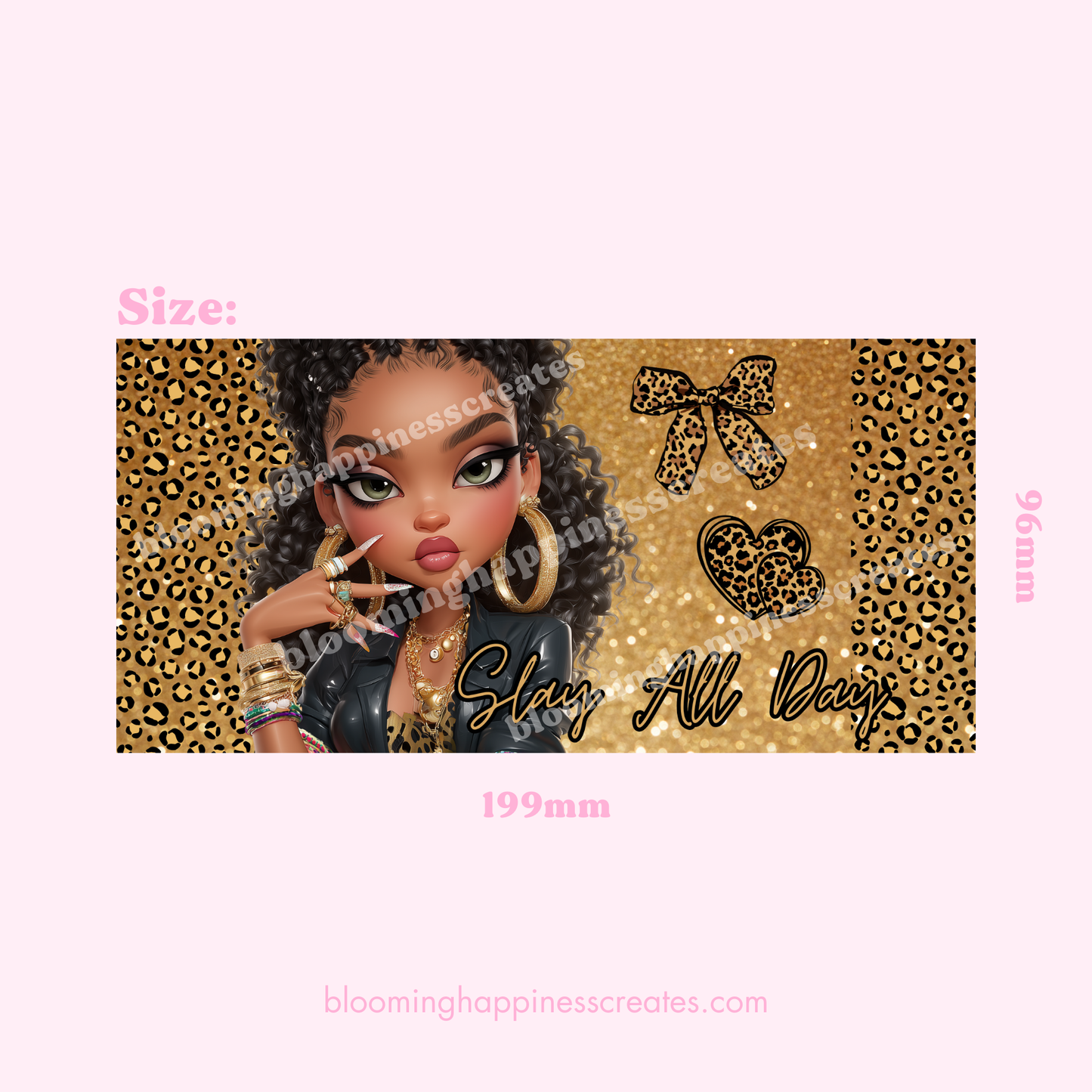 Slay All Day Chibi Girl Mug Wrap | Digital Download