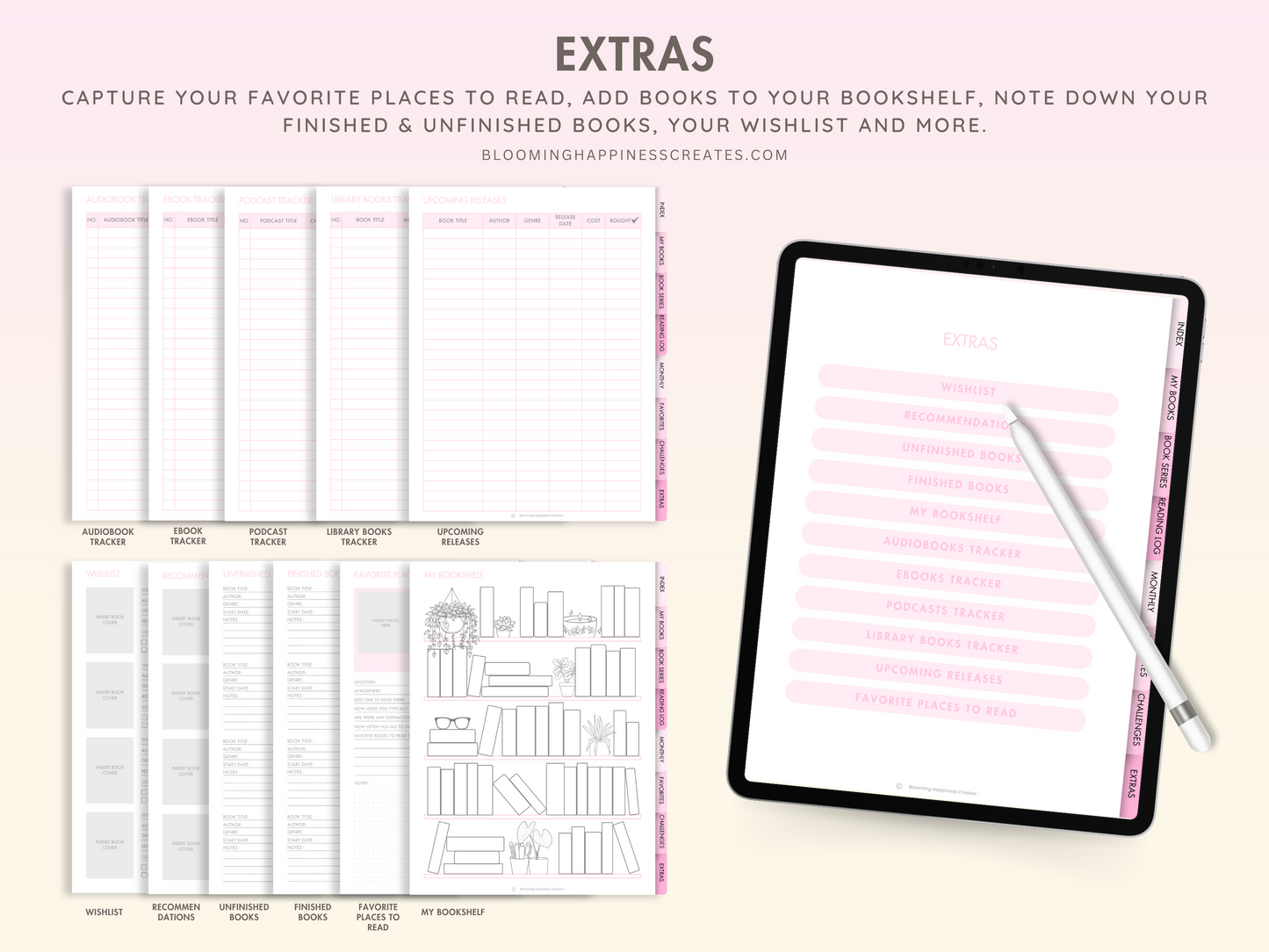 Ultimate Digital Reading Journal , Digital Reading Journal , Book Tracker, Portrait Reading Journal, Reading Journal, Log for Goodnotes
