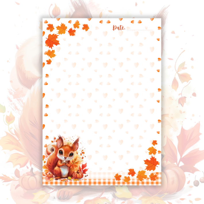 A6 Notepad Autumn Leaves & Acorns