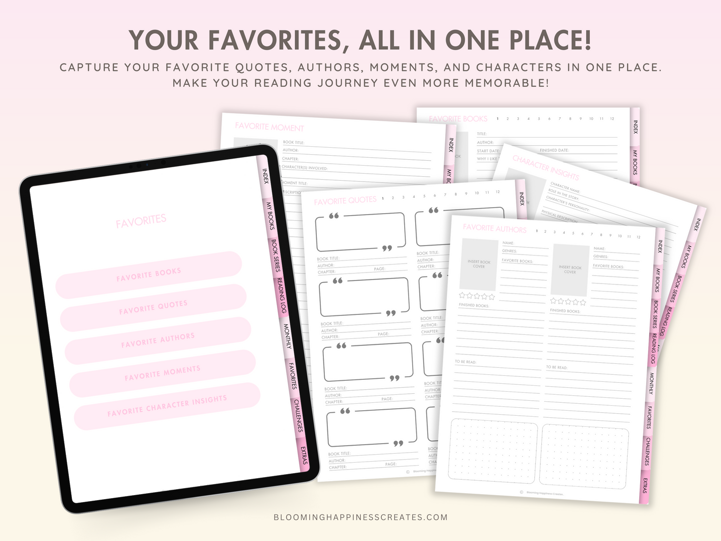 Ultimate Digital Reading Journal , Digital Reading Journal , Book Tracker, Portrait Reading Journal, Reading Journal, Log for Goodnotes