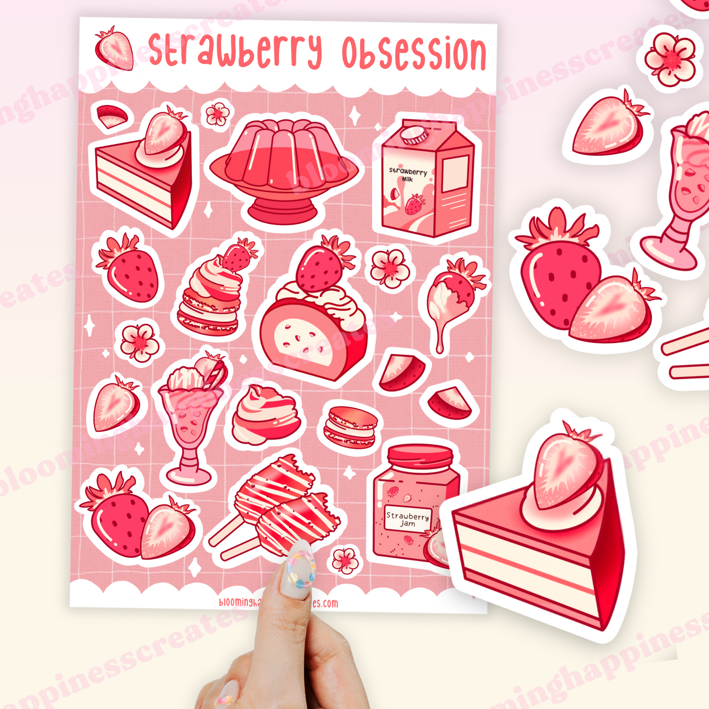 Strawberry Obsession | Sticker Sheet