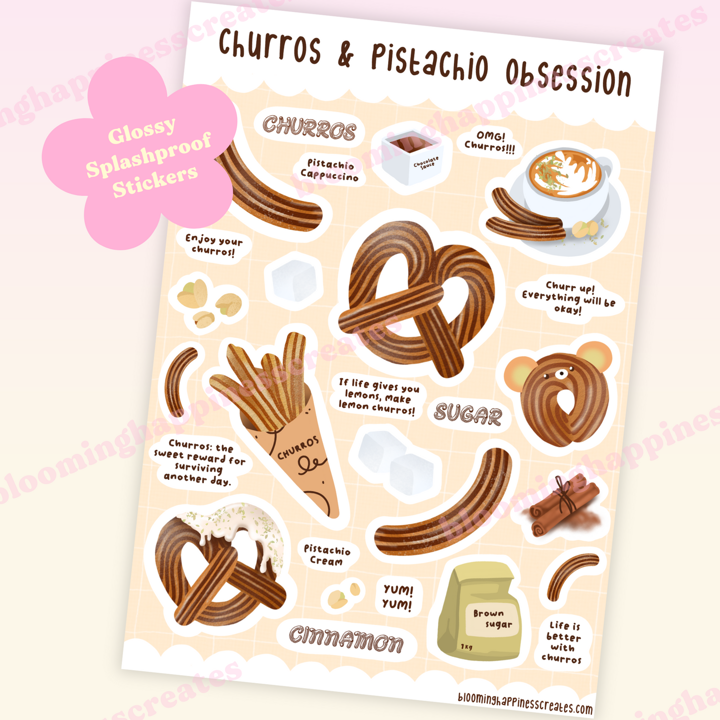 Churros & Pistachio Obsession | Sticker Sheet