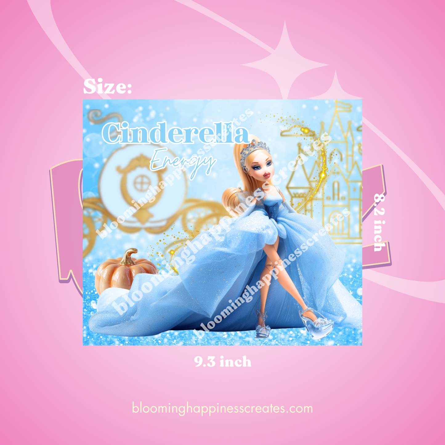 Bratz Cinderella Energy 20 oz Tumbler Wrap | Digital Download