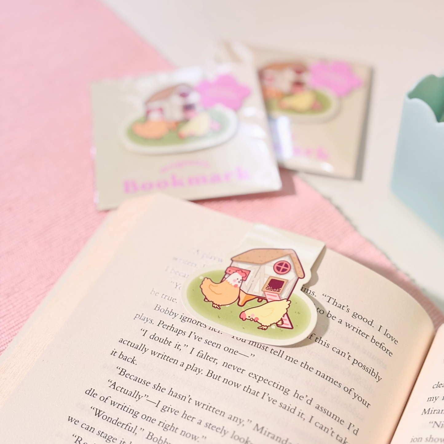 Happy Chickens | Magnetic Bookmark