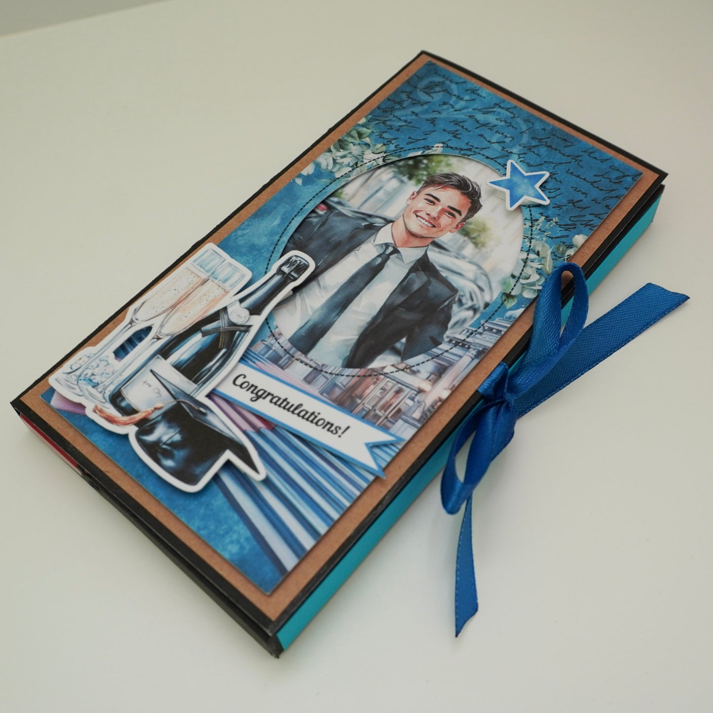 🎓Happy Graduation Prom Boy Chocolate Greeting Card