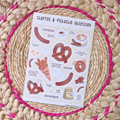 Churros & Pistachio Obsession | Sticker Sheet