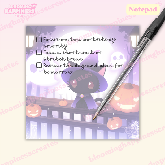 Midnight Meow | Square Notepad