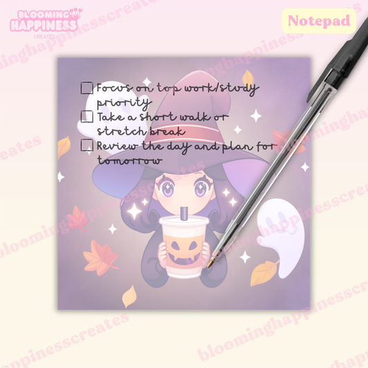 Caffeine & Cauldrons | Square Notepad