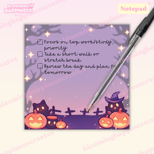 Under the Halloween Moon | Square Notepad
