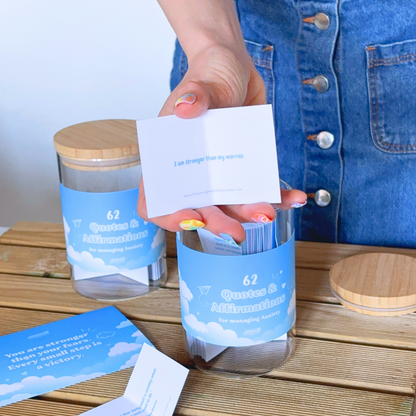 62 Quotes & Affirmations Jar | For Managing Anxiety
