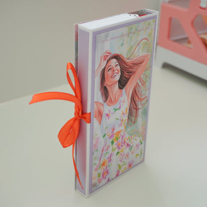 💜 Happy Birthday Card with Fresh Flowers & Joyful Design (Purple Tones)