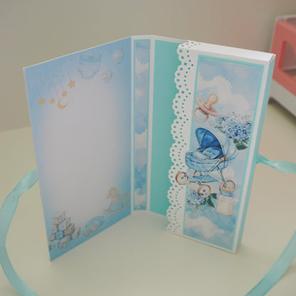 💙Baby Boy Chocolate Greeting Card Gift 🍫👶