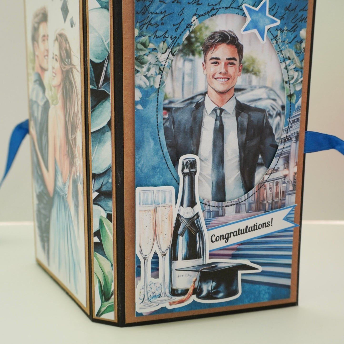 🎓Happy Graduation Prom Boy Chocolate Greeting Card