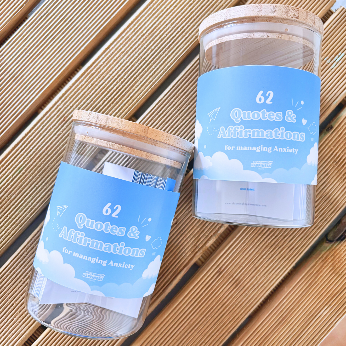 62 Quotes & Affirmations Jar | For Managing Anxiety