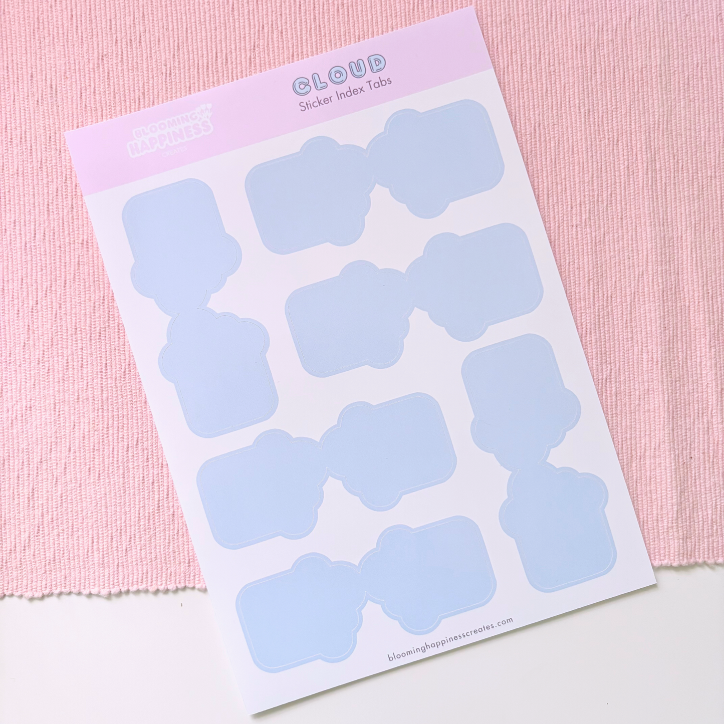 Clouds Index Tabs | Sticker Sheet