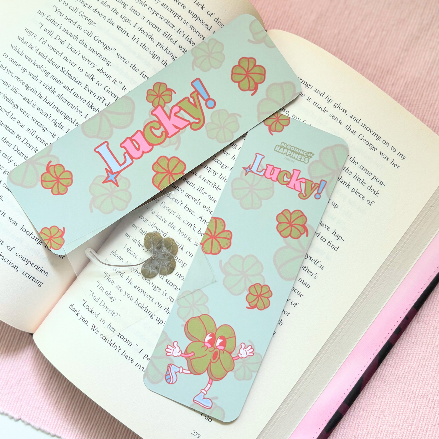 Clover Lucky | Double-Sided Matte Bookmark