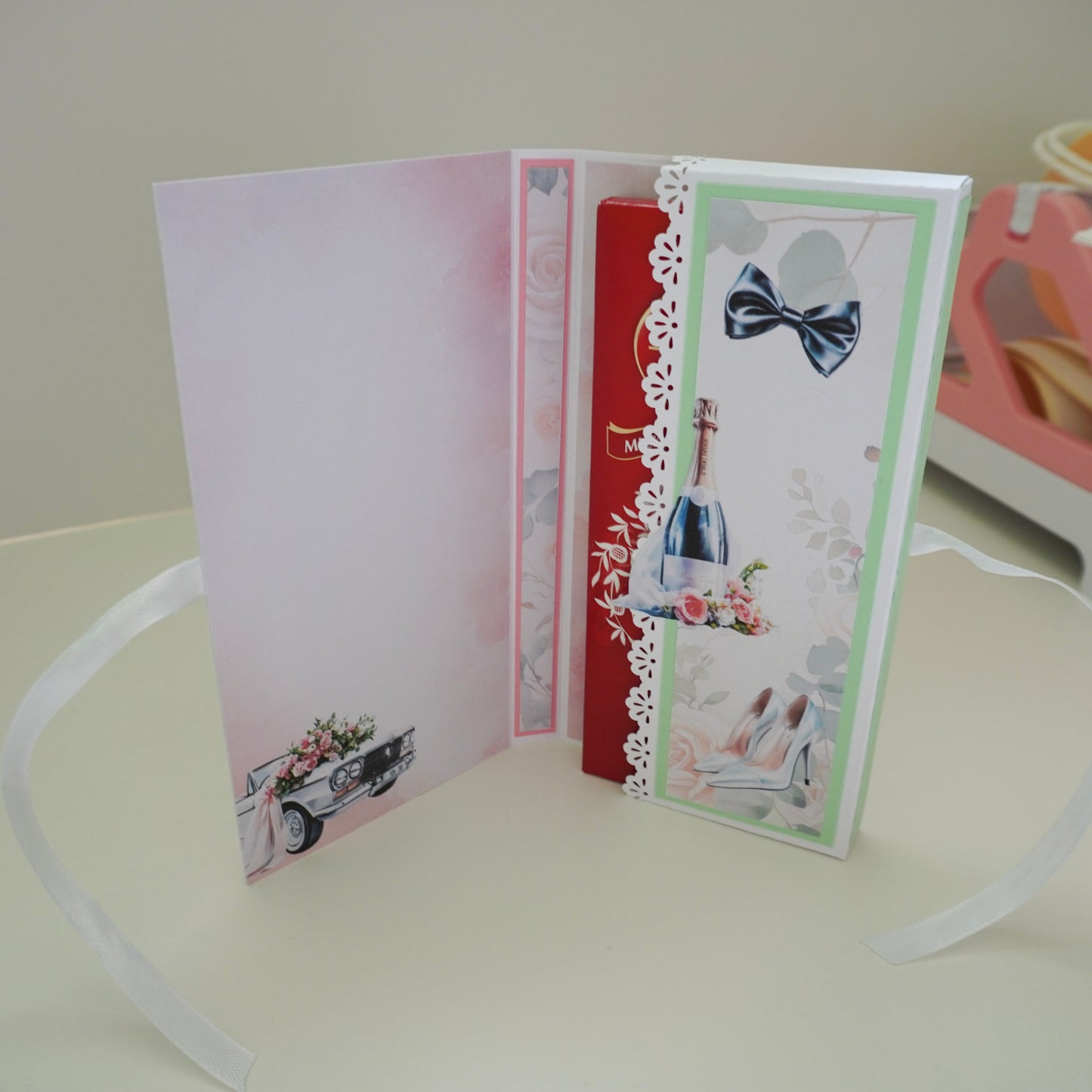 💍 Wedding Chocolate Bar Greeting Card with Elegant Design