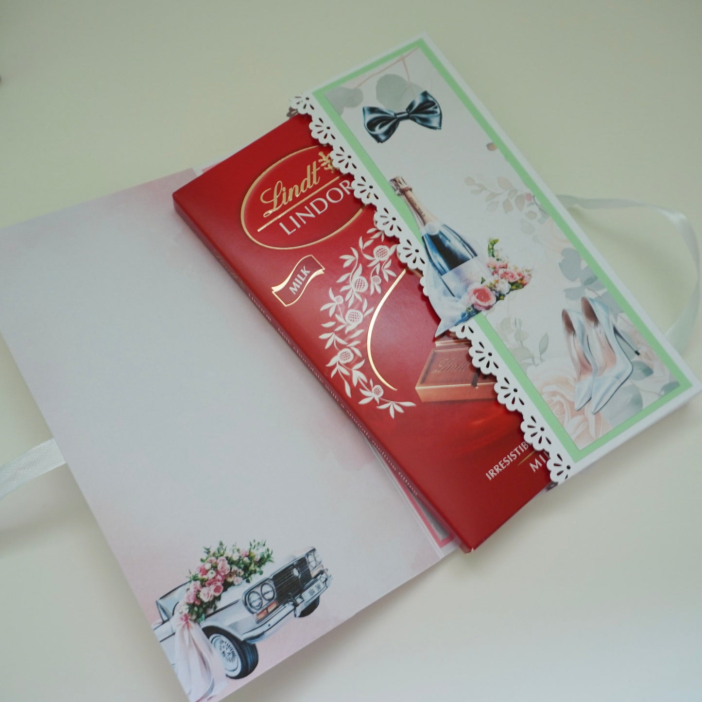 💍 Wedding Chocolate Bar Greeting Card with Elegant Design