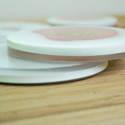 Gold and Pink Handmade Resin Coaster