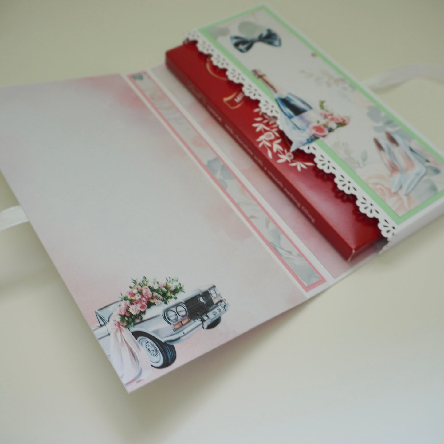 💍 Wedding Chocolate Bar Greeting Card with Elegant Design