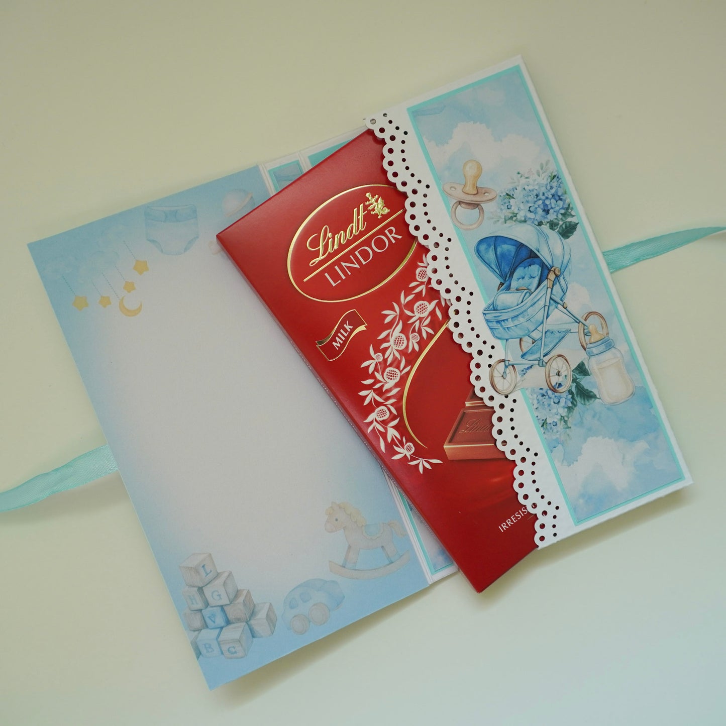 💙Baby Boy Chocolate Greeting Card Gift 🍫👶