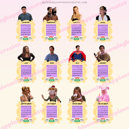 2026 Calendar with Transparent Stand | Friends