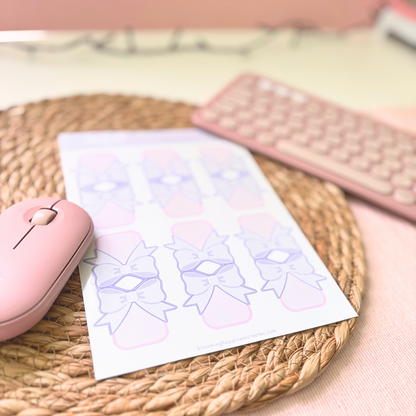 Ribbon Index Tabs | Sticker Sheet