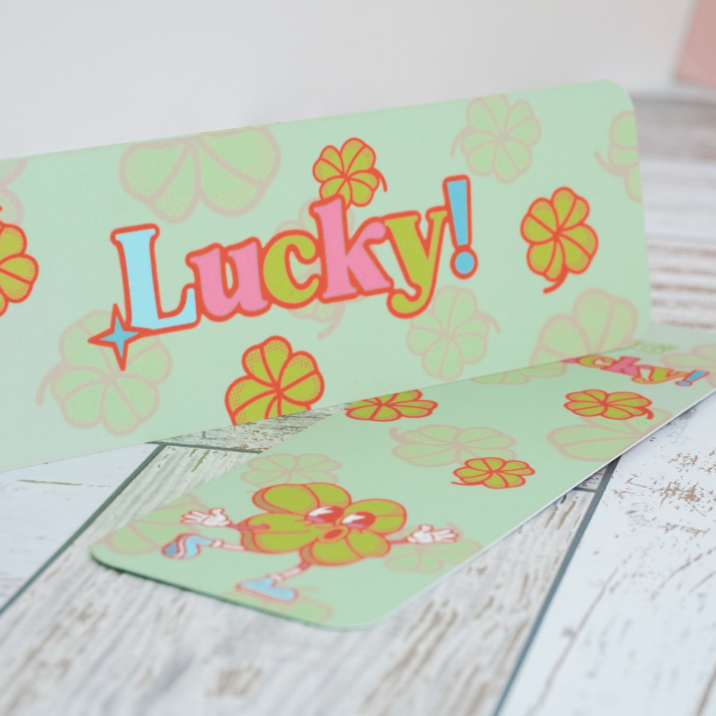 🍀 Lucky Clover | Double-Sided Matte Bookmark 📚