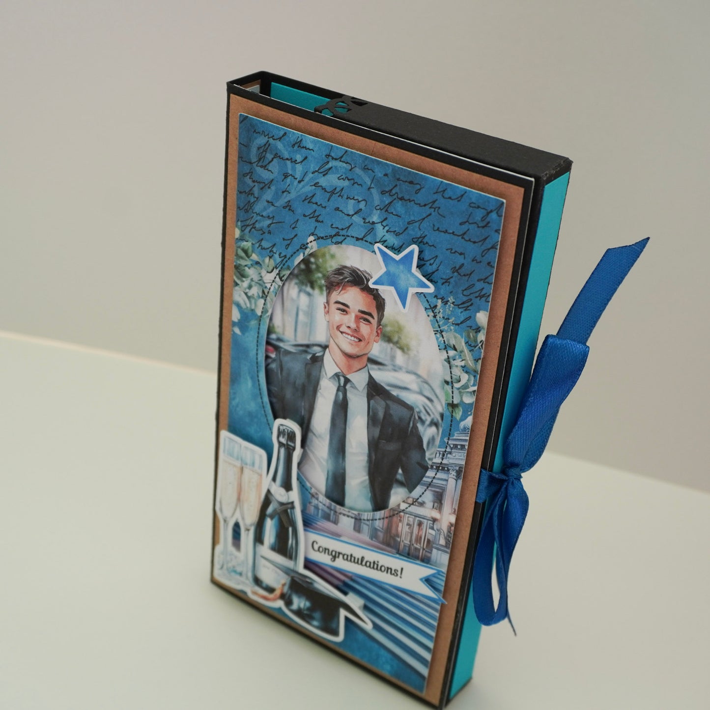 🎓Happy Graduation Prom Boy Chocolate Greeting Card