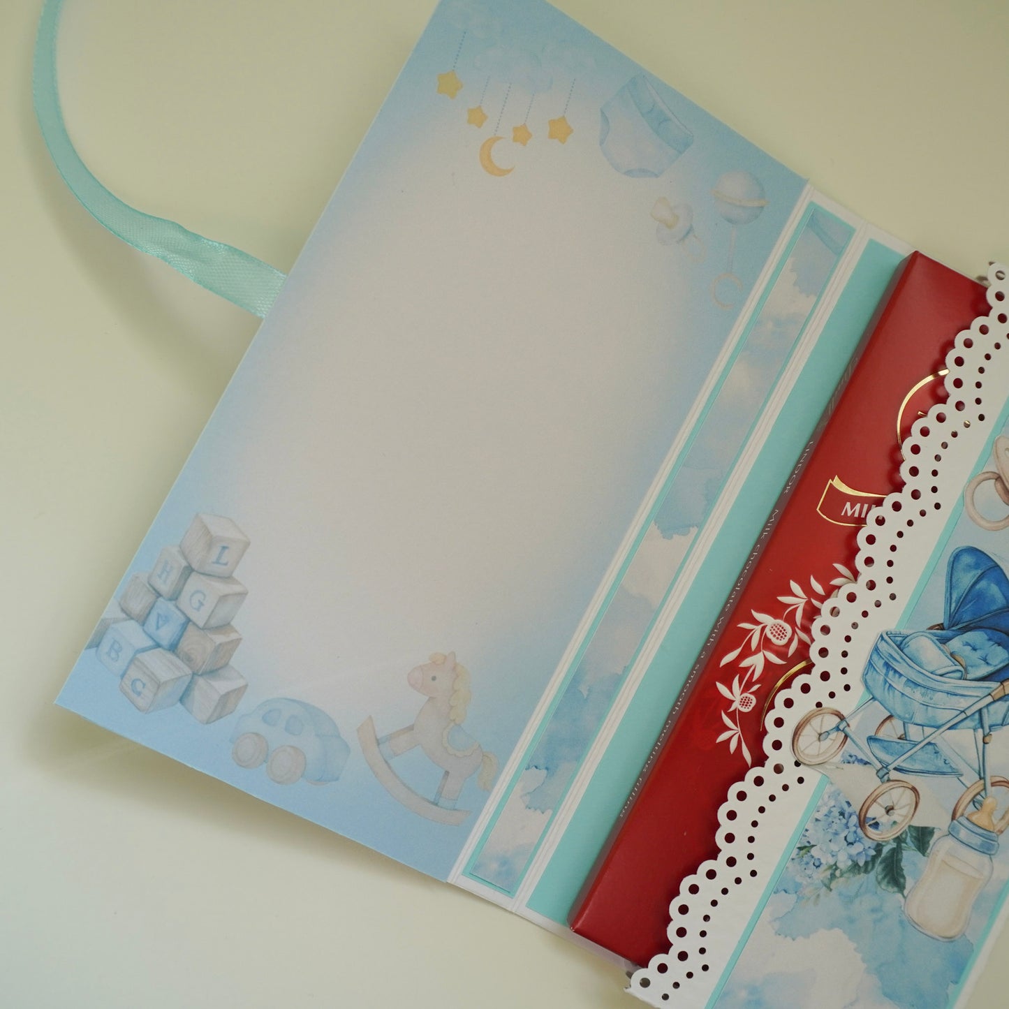 💙Baby Boy Chocolate Greeting Card Gift 🍫👶