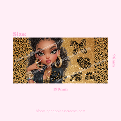 Slay All Day Chibi Girl Mug Wrap | Digital Download