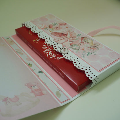 Baby Girl Chocolate Greeting Card Gift 🍫👶