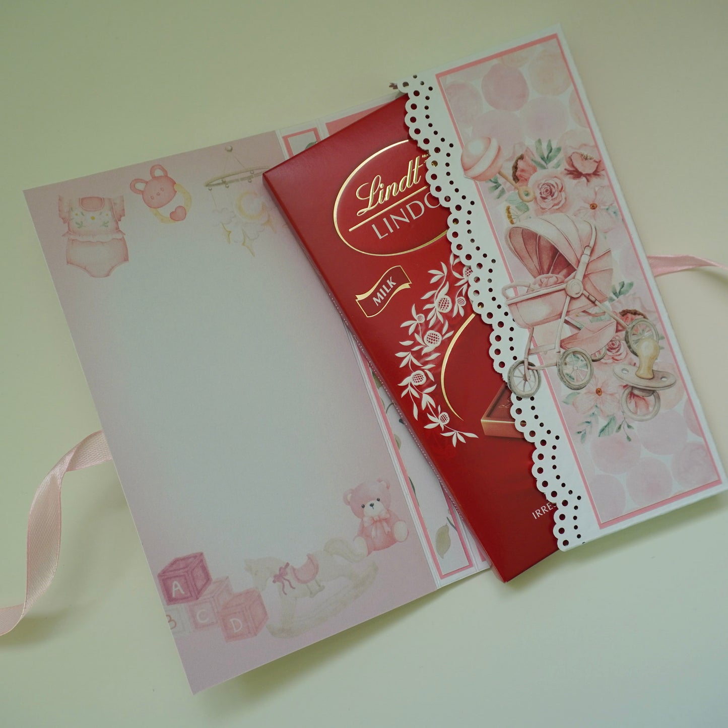 Baby Girl Chocolate Greeting Card Gift 🍫👶