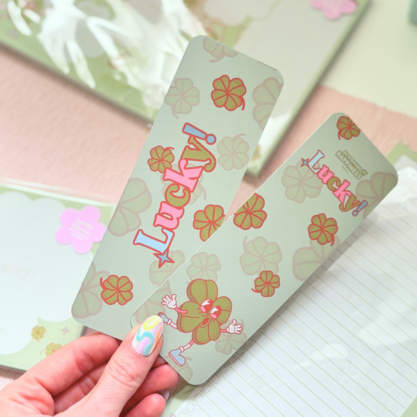 Clover Lucky | Double-Sided Matte Bookmark