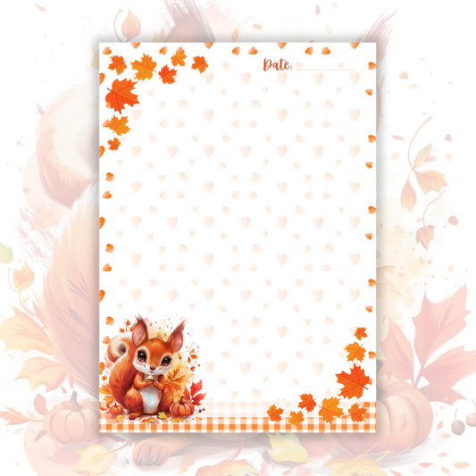 A6 Notepad Autumn Leaves & Acorns