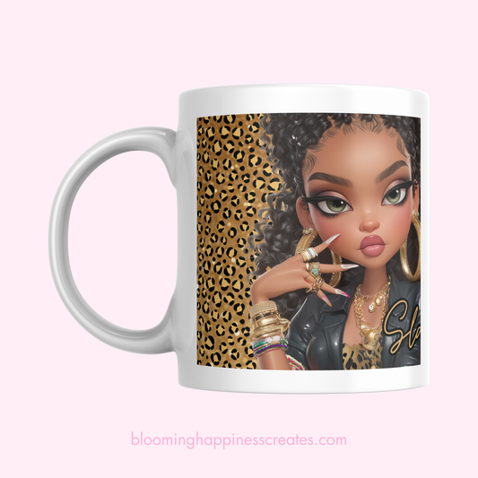 Slay All Day Chibi Girl Mug Wrap | Digital Download