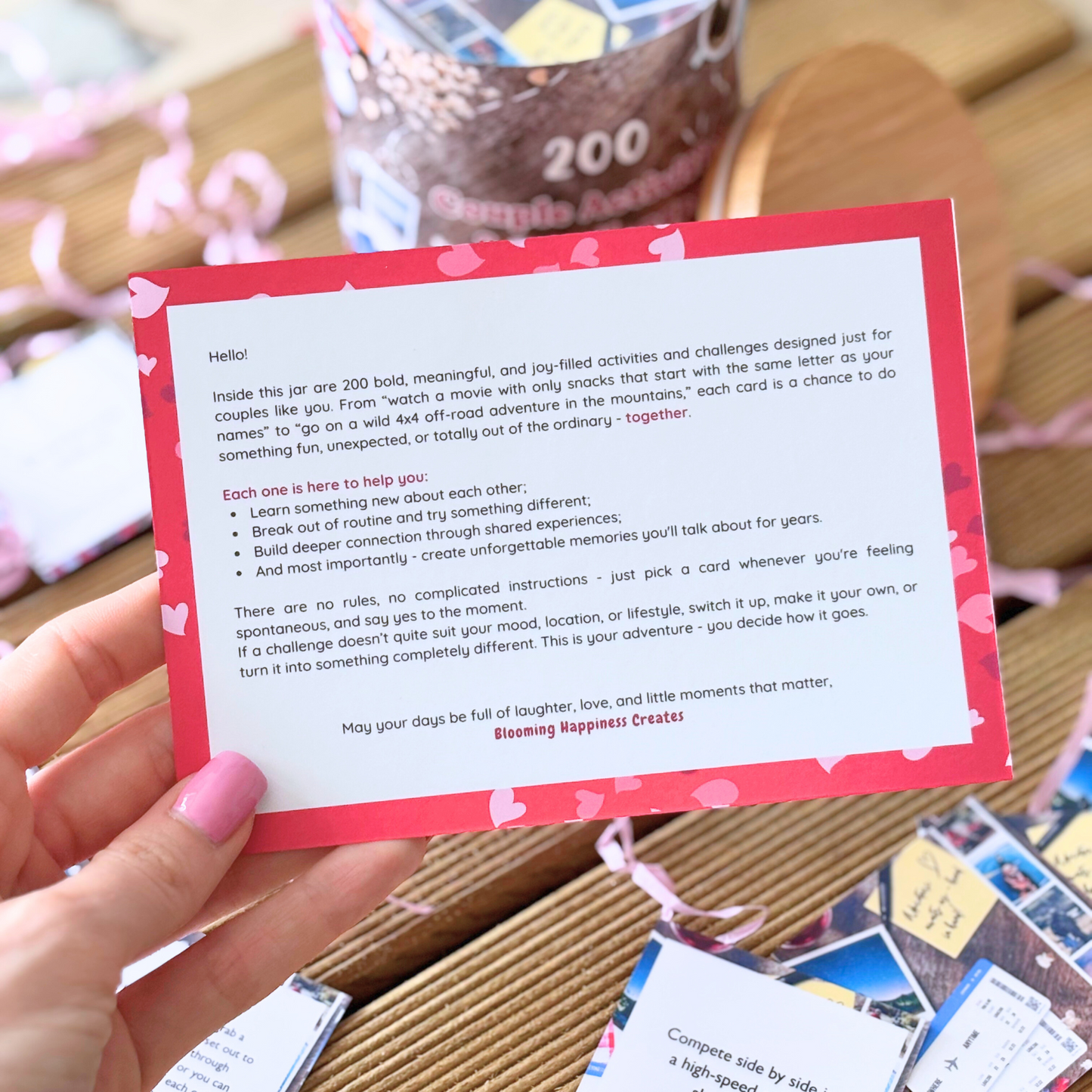200 Couple Activities & Challenges Jar