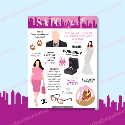 SATC Sticker Sheet - Charlotte 🌸