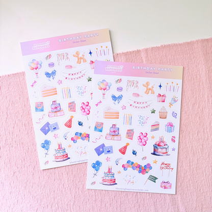 Birthday Party | Planner & Journal Sticker Sheet