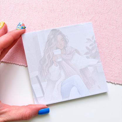Notepad Cozy Autumn Café – Warm Latte & Fall Vibes
