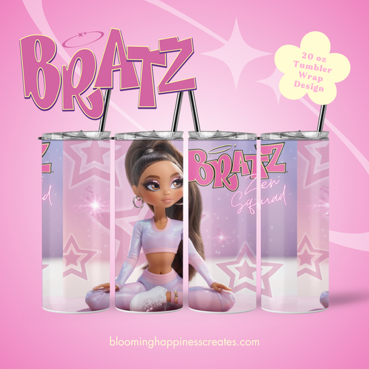 Bratz Zen Squad 20 oz Tumbler Wrap | Digital Download