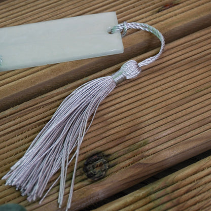 Resin Bookmark – White Pearl & Silver Flakes