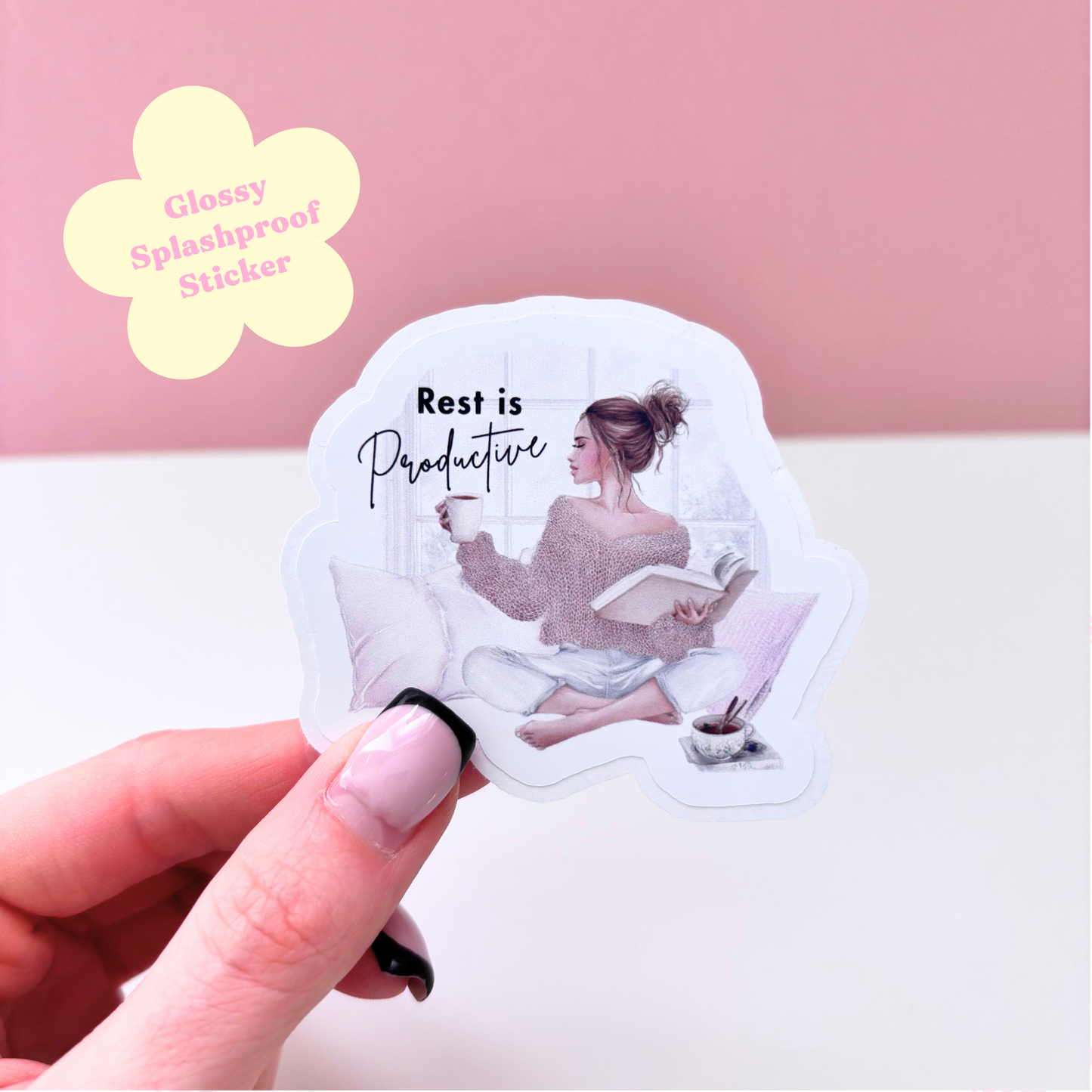 Rest Is Productive | Die-Cut Glossy Sticker